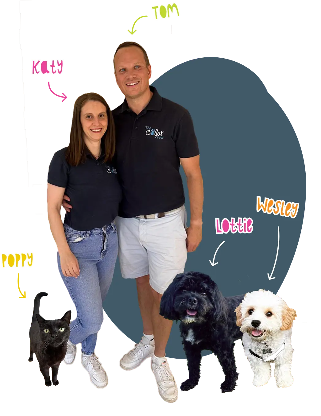 Tom, Katy and some friendly animals